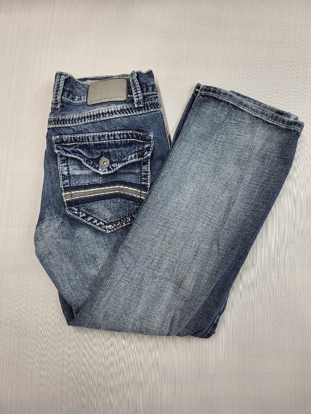 Faded Glory Men’s Jeans 32x30 Relaxed Straight Fit Blue Denim Y2K Stonewash
